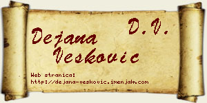 Dejana Vesković vizit kartica